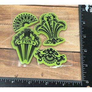 !USED ONCE! Inkadinkado Stamping Gear Cling Stamp Set 65-32028 fun circus party